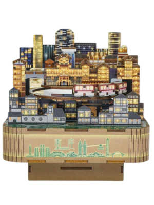City Subway Music Box DIY Dollhouse Kit
