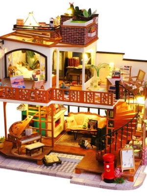 Double Vintage Villa DIY Dollhouse Kit
