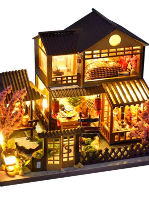 Japanese Greenhouse Garden House DIY Dollhouse Kit