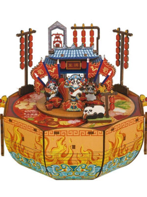 Chengdu Panda Music Box DIY Dollhouse Kit